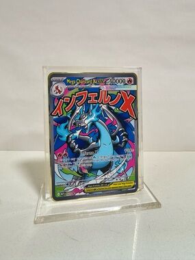Pokemon Mega Charizard X EX  Gold Metal Card Collectible/Gift/Fan Art